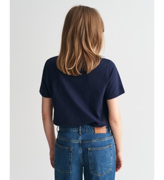 Gant T-Shirt mit kleinem Marinemuster