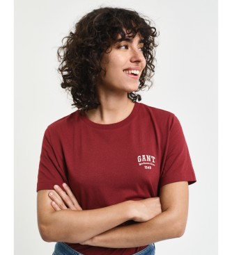 Gant T-shirt avec petit motif marron