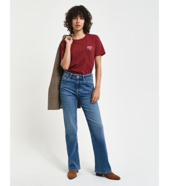 Gant T-Shirt mit kleinem kastanienbraunen Muster