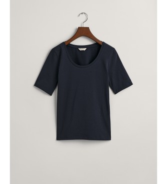 Gant T-shirt com decote redondo em azul marinho