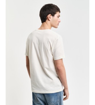 Gant T-shirt con stampa di paesaggi bianchi