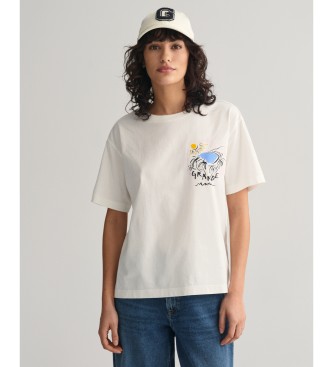 Gant T-shirt avec imprim Grande Mare blanc