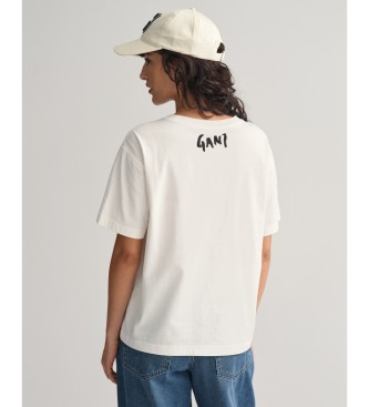 Gant T-shirt com estampado Grande Mare branco