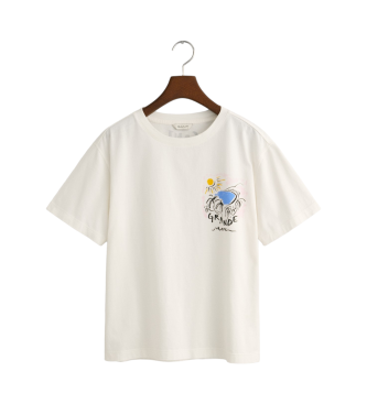 Gant T-shirt avec imprim Grande Mare blanc