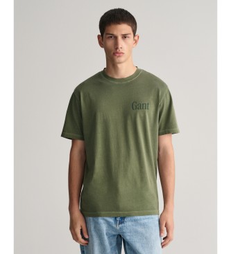 Gant T-shirt com estampado grfico Sunfaded verde