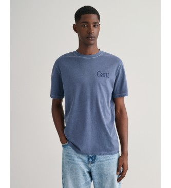 Gant Sunfaded T-shirt med grafisk print, bl