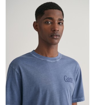 Gant Koszulka z nadrukiem graficznym Sunfaded niebieska