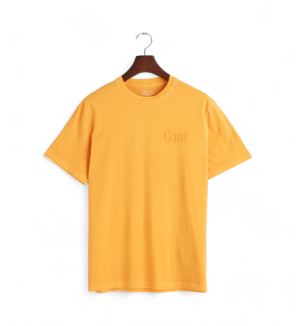 Gant T-shirt con stampa grafica gialla sbiadita