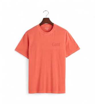 Gant Sunfaded T-shirt med grafiskt tryck orange