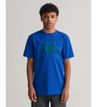 Gant Contrast Shield T-shirt blauw