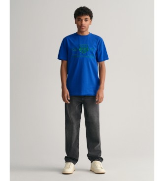 Gant Skjold-T-shirt med kontrastfarver, bl