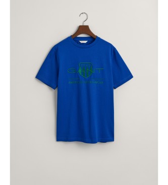 Gant T-shirt com escudo em contraste azul