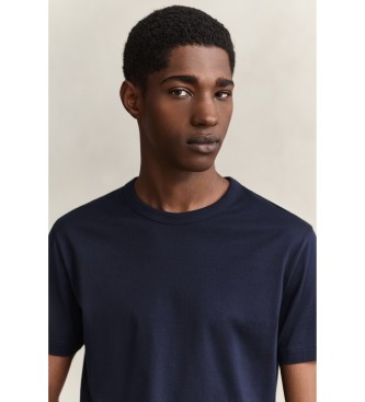 Gant T-shirt in cotone pima blu navy