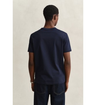 Gant T-shirt in cotone pima blu navy