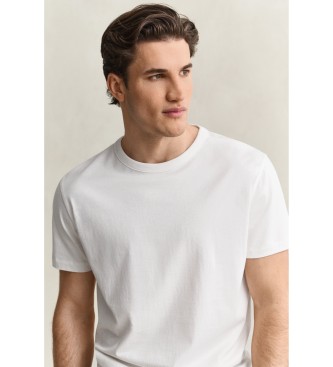 Gant T-shirt in cotone pima bianco sporco