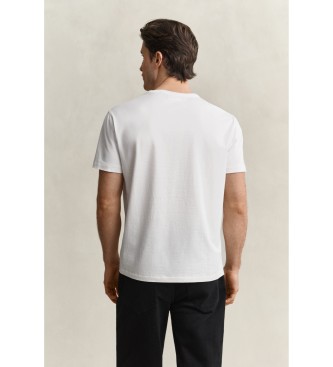 Gant T-shirt in cotone pima bianco sporco