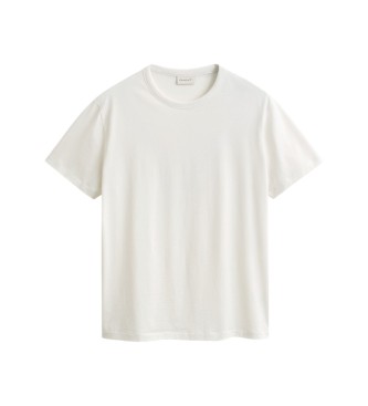 Gant T-shirt in cotone pima bianco sporco