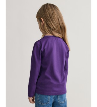 Gant Shield Long Sleeve T-Shirt purple