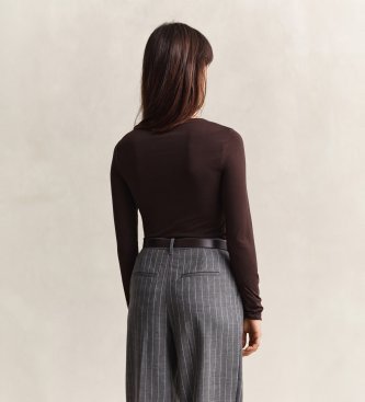 Gant Brun långärmad t-shirt