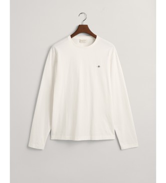 Gant T-shirt a maniche lunghe con scudo bianco