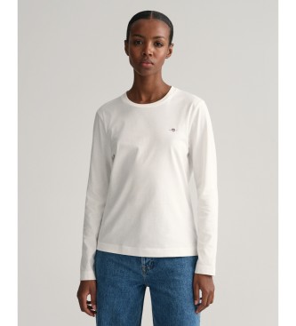 Gant T-shirt à manches longues Shield blanc