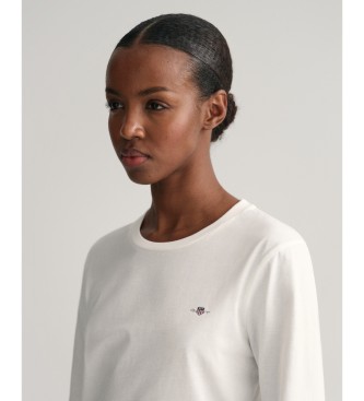 Gant T-shirt à manches longues Shield blanc