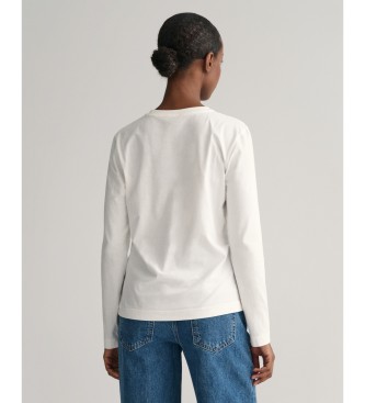 Gant T-shirt à manches longues Shield blanc