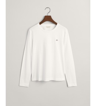 Gant T-shirt à manches longues Shield blanc