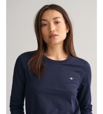 Gant Shield Long Sleeve T-Shirt navy