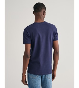 Gant T-shirt en piqu marine