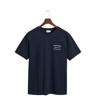 Gant T-shirt en piqu avec petite broderie marine