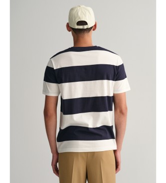 Gant Bredstribet T-shirt hvid, navy