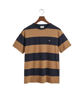 Gant Wide Striped T-Shirt brown, navy