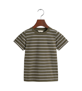 Gant T-shirt s riscas verde