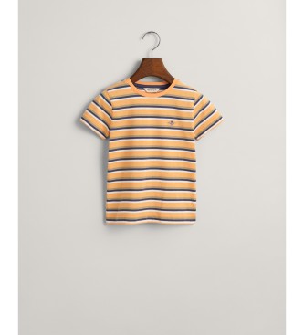 Gant Shield striped T-shirt yellow