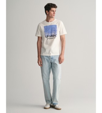 Gant White printed T-shirt