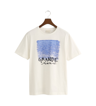 Gant White printed T-shirt