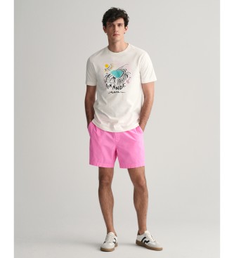 Gant T-shirt branca estampada