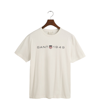Gant Graphic white printed T-shirt