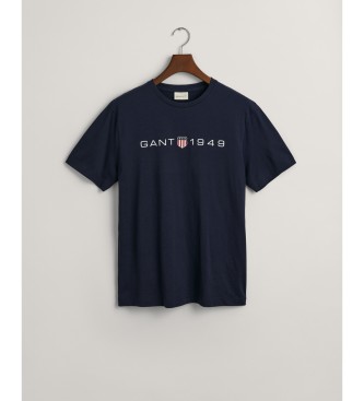 Gant Graphic T-shirt med marinbl tryck