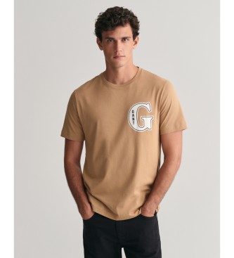 Gant T-shirt G Graphic brązowy