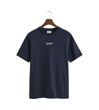 Gant T-shirt small logo in navy contrast