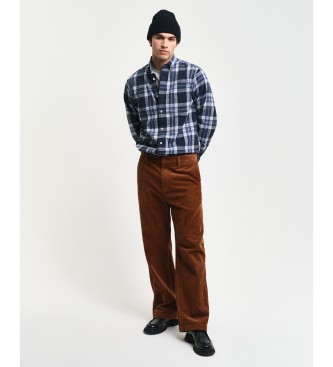 Gant T-shirt Regular Fit Plaid Plaid Marmorerad Marin