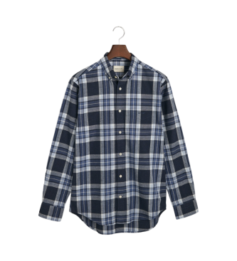 Gant T-shirt Regular Fit Plaid Plaid Marbled Navy