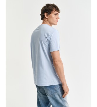 Gant T-shirt blu a vestibilità regolare con scudo