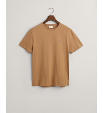 Gant Braunes Schild-T-Shirt