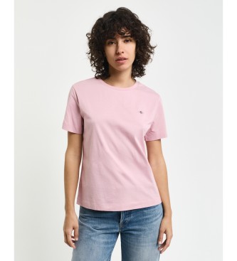 Gant T-shirt bouclier rose