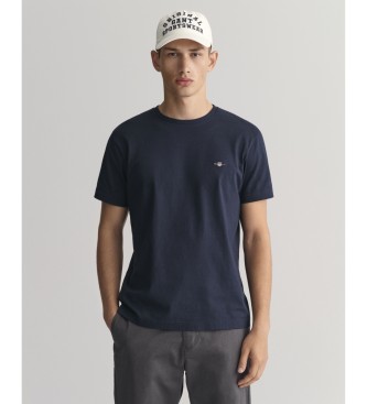Gant Majica Slim Fit Shield T-shirt mornarsko modra