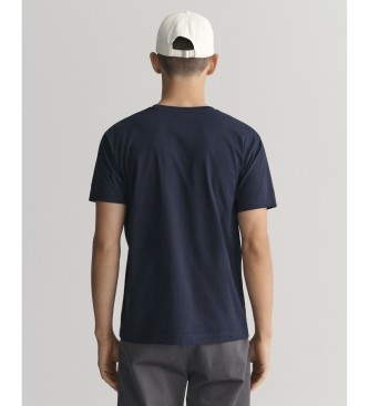 Gant T-shirt con scudo slim fit blu scuro