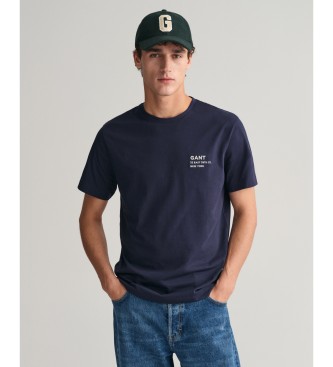 Gant T-shirt med liten grafik marinbl